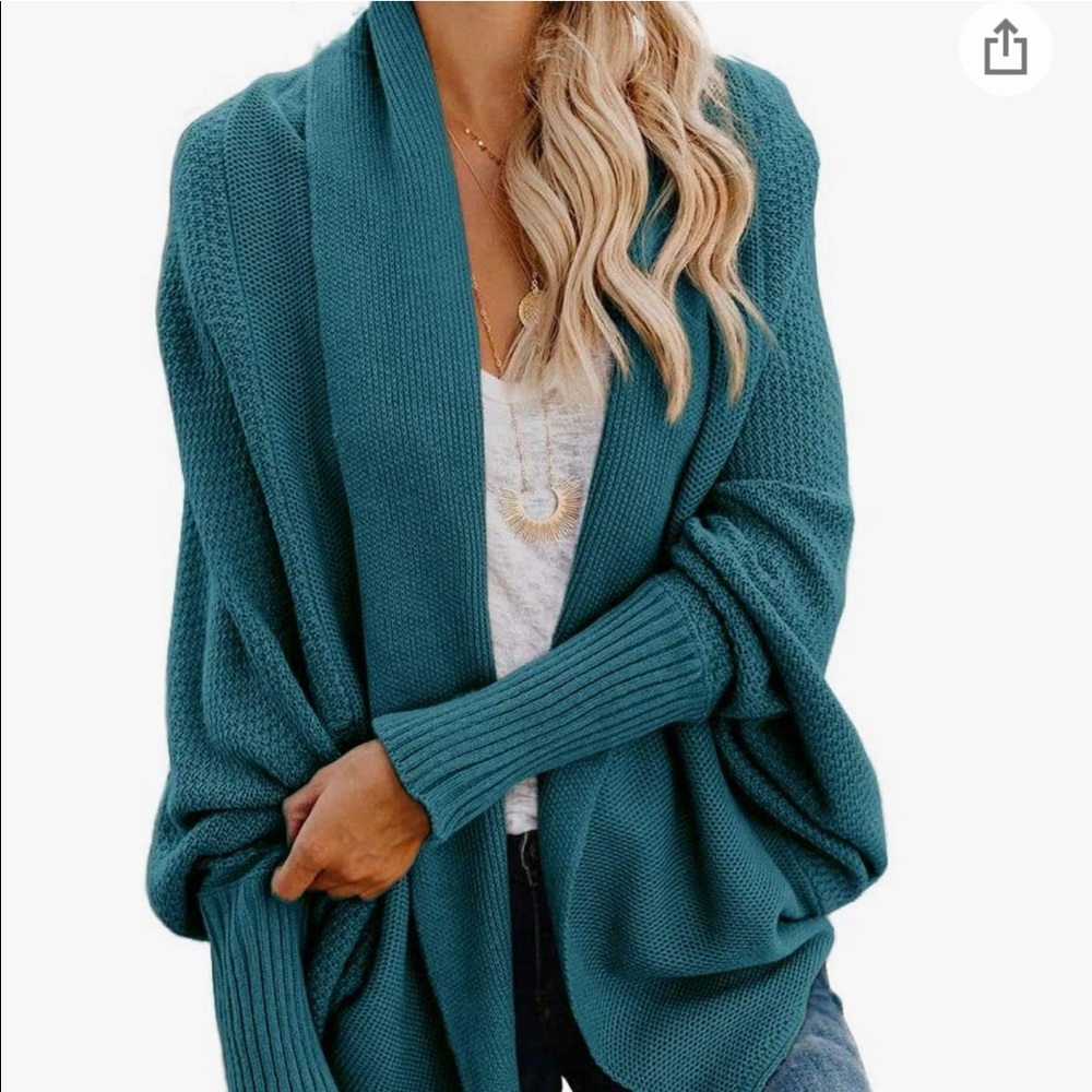 Women's Kimono Batwing Cable Knitted Slouchy Oversized Wrap Cardigan Sweater